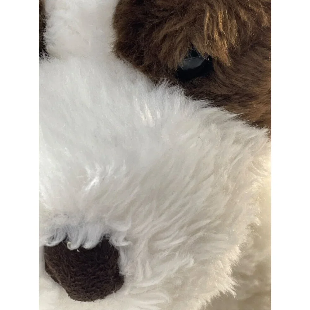 Plush Noah's Ark‎ Animal Workshop Puppy Dog 15” White Brown Stuffed Animal